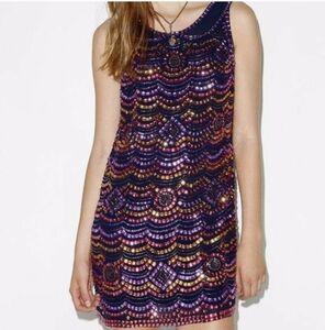Cooperative Rhinestone and Sequin Mini Dress